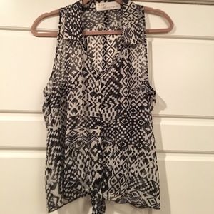 New Vintage Havana Semi Sheer top medium