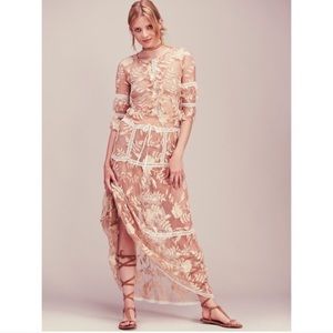 Free people for love & lemons Emilia maxi crop set