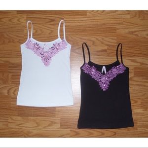 2pc - Sparkle & Fade Spaghetti Strap Tank Top