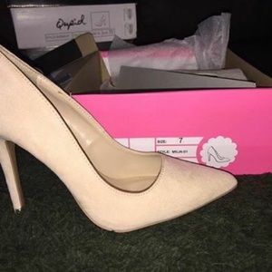 Faux Suede Pointed Toe Pumps