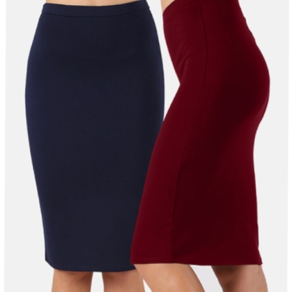 LAST ONE XL CLASSIC BLACK PENCIL SKIRT - Picture 3 of 3