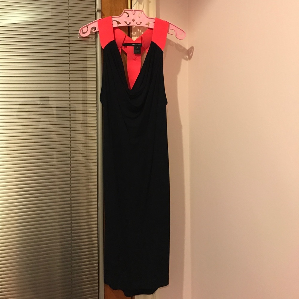 Sexy navy with pink date night dress 4