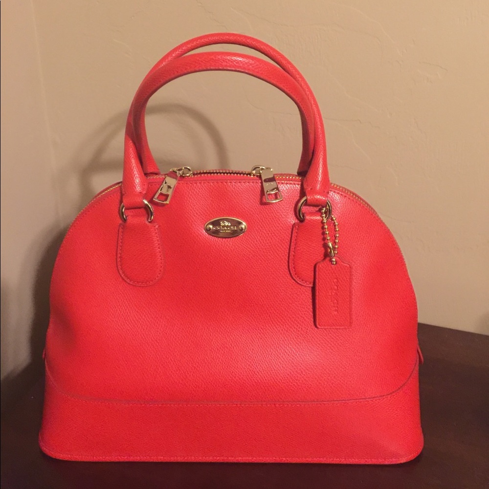 Coach Cora in Crossgrain leather! New!