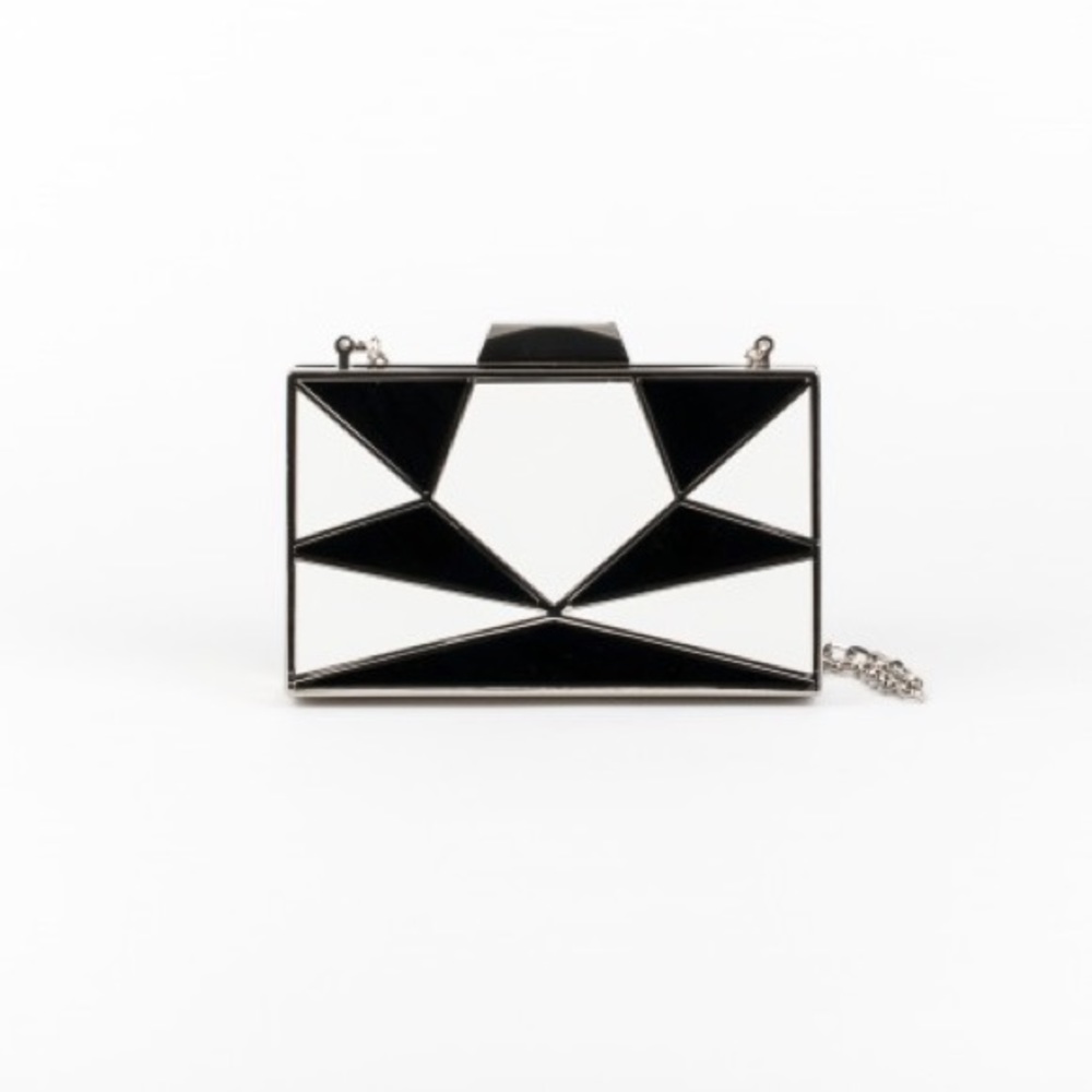 Brand New Volum Clutch Bag Black/ White
