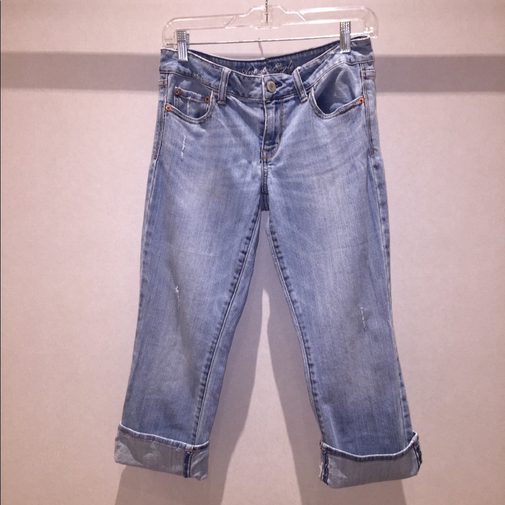 American Eagle crop stretch jeans