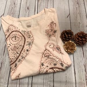 Lucky Brand Beaded Tee Shirt