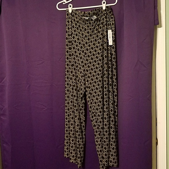 Peter Nygard Pants - Black and gold palazzo pants NWT