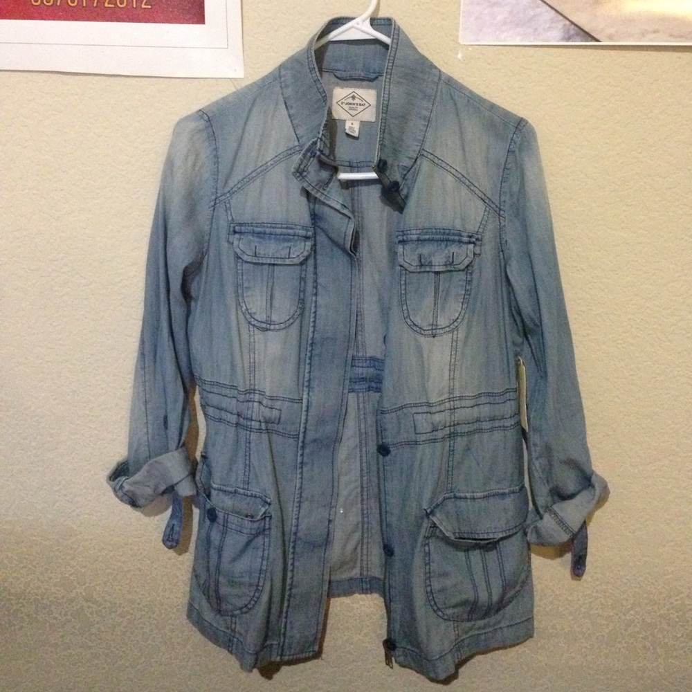NWT Denim Utility Jacket with Pockets