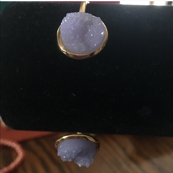 Druzy open cuff bangle - Picture 2 of 2