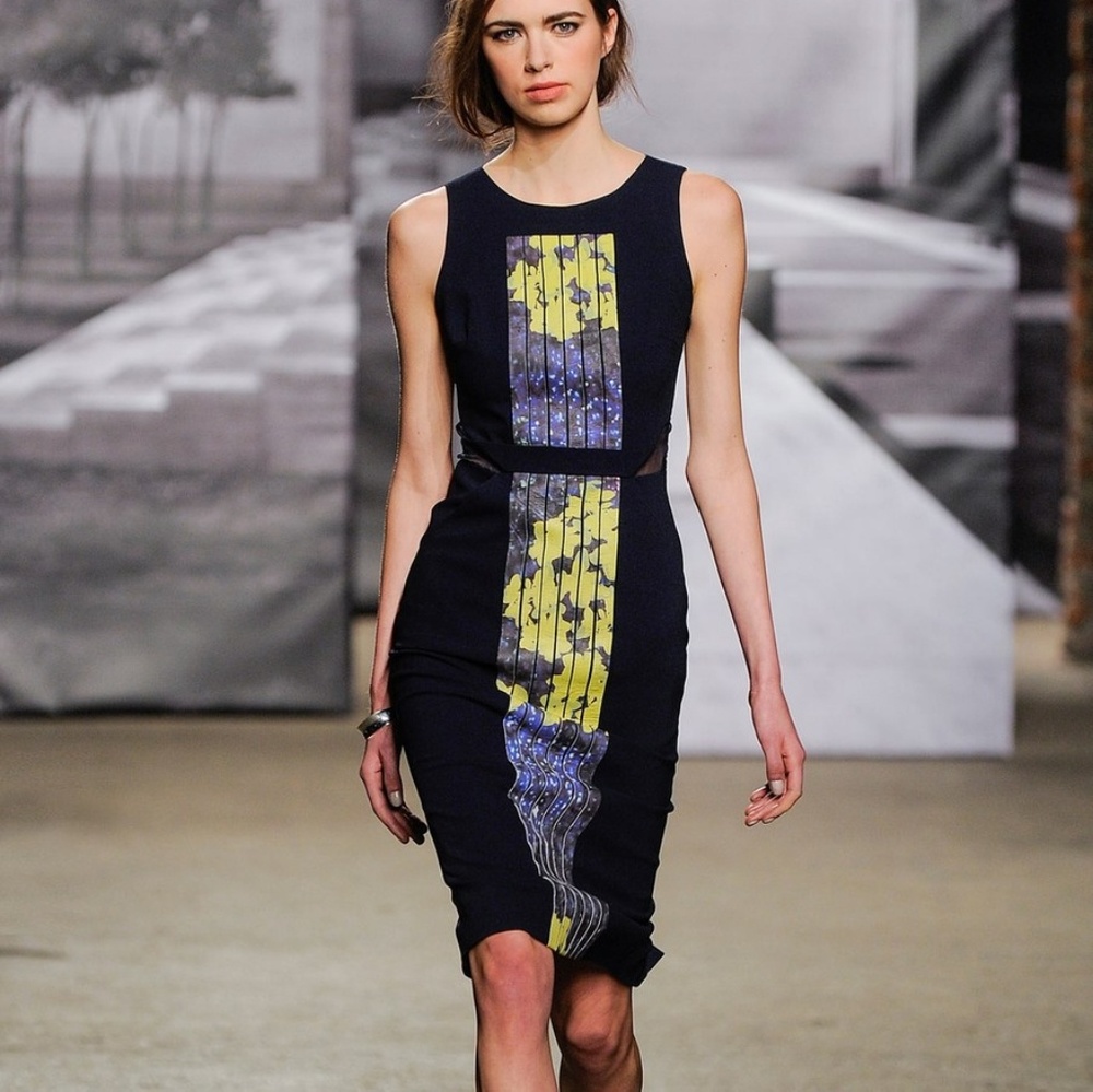As seen on the runway: navy blue Nonoo dress