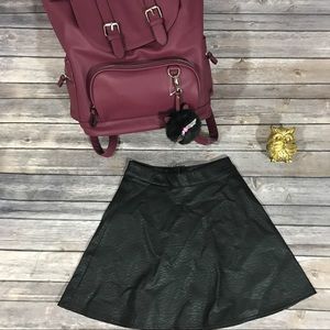 Black pleather skirt