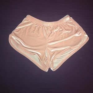 Pink velvet Shorts