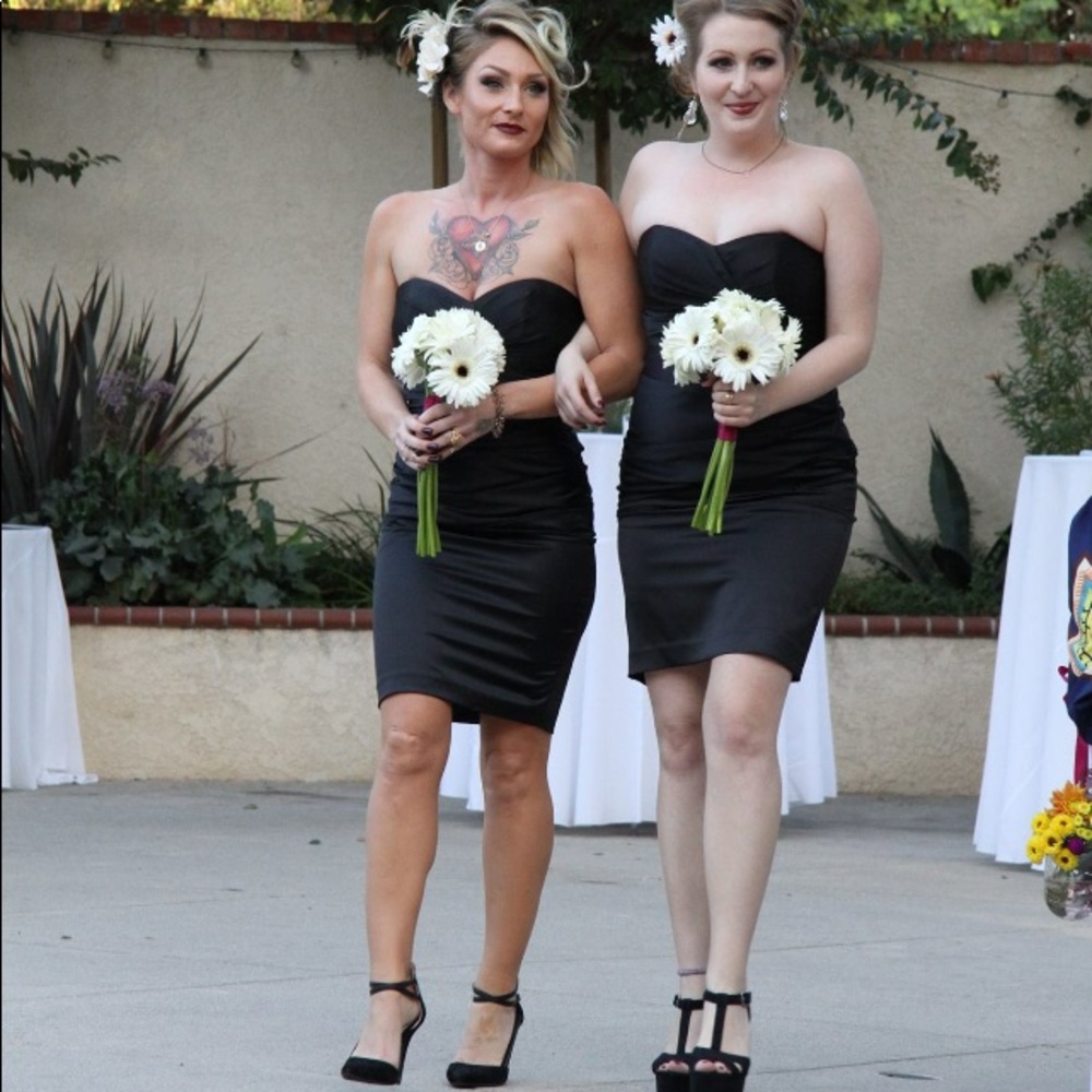 🎩Closet Clear Out🎩Black satin cocktail dress