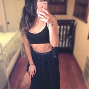 Fame & Partners Skirts - FAME & PARTNERS MAXI LACE SKIRT :: color- NAVY Fame & Partners Skirts - FAME & PARTNERS MAXI LACE SKIRT :: color- NAVY