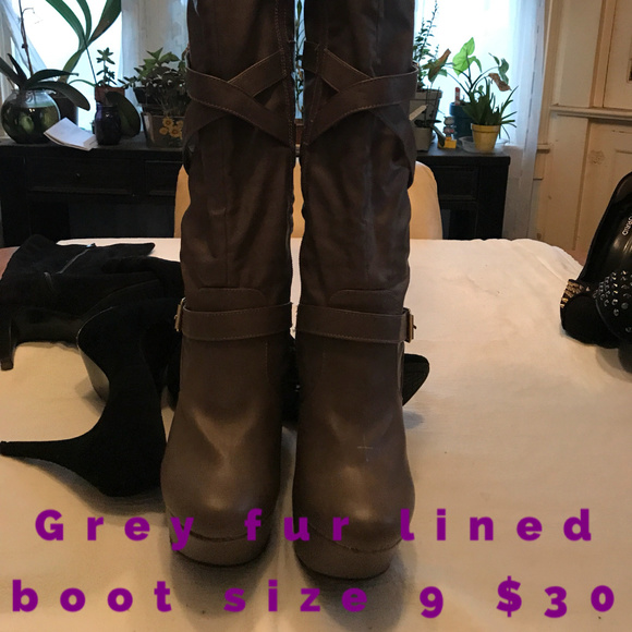 grey platform boot - Picture 1 of 2