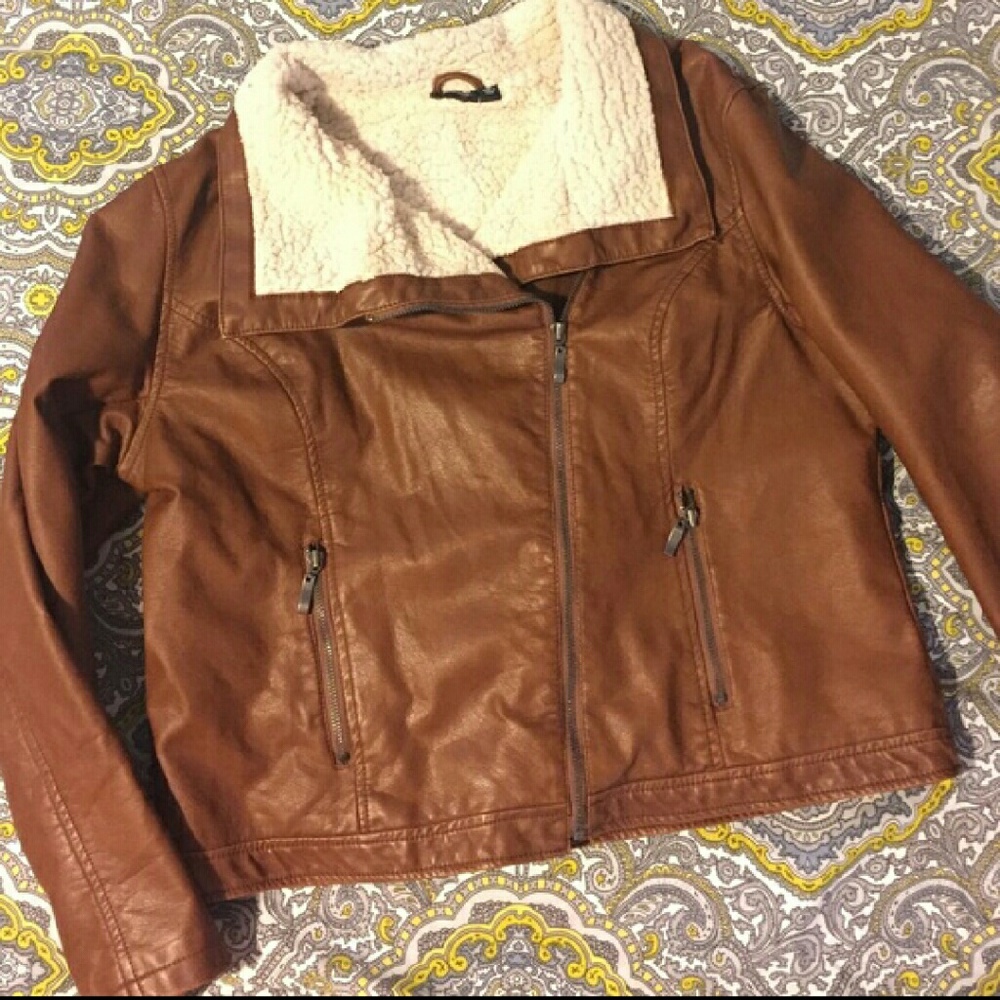 Faux leather jacket