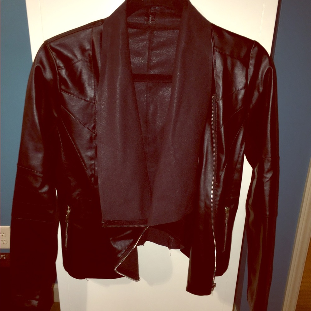 Black leather jacket