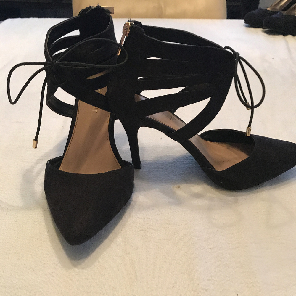 black ankle tie dors o'day