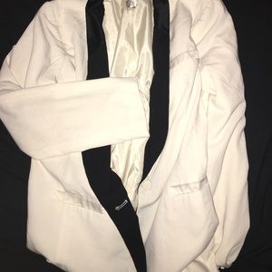 Black and white blazer