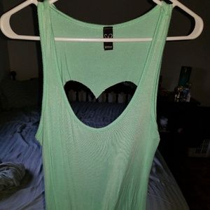 mint green tank top