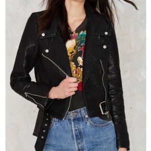 PreLoVed Vegan Leather Moto Jacket by Nasty Gal