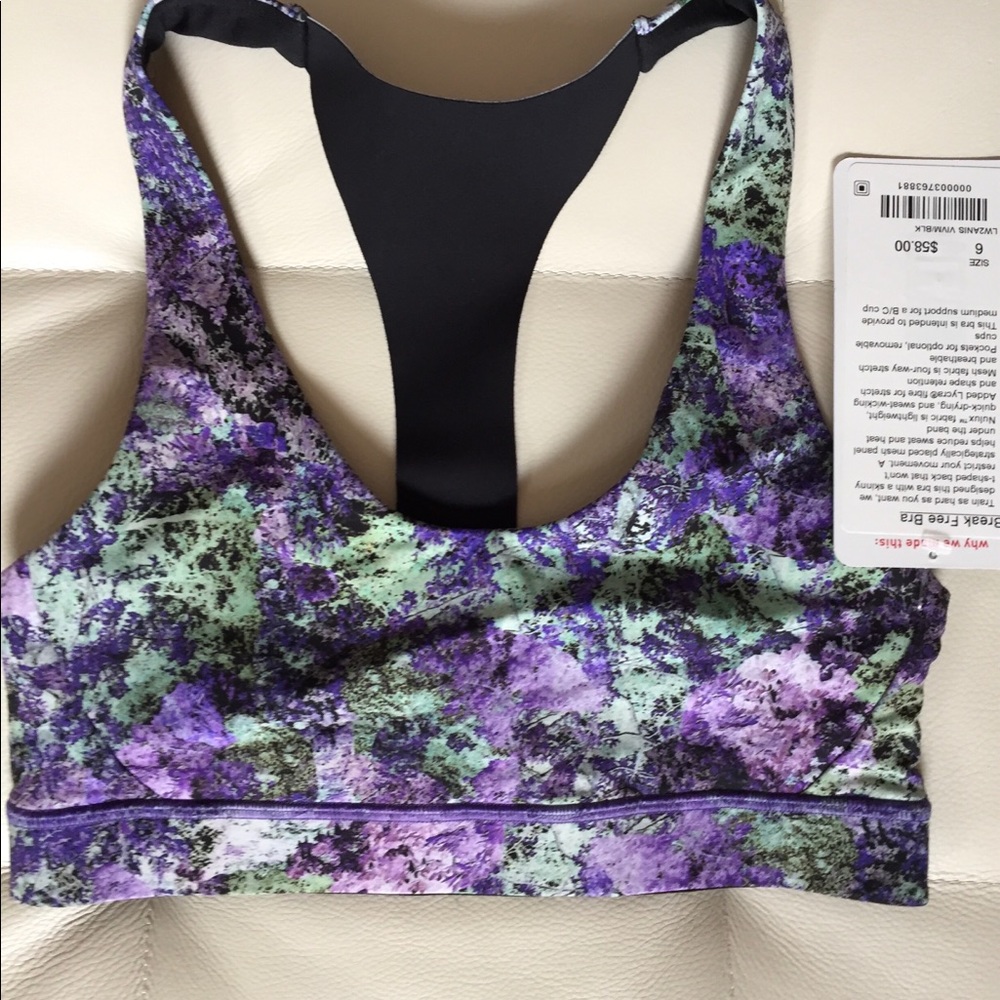 NWT VIVM LULULEMON BREAK FREE BRA - - Size 6 - Picture 2 of 5