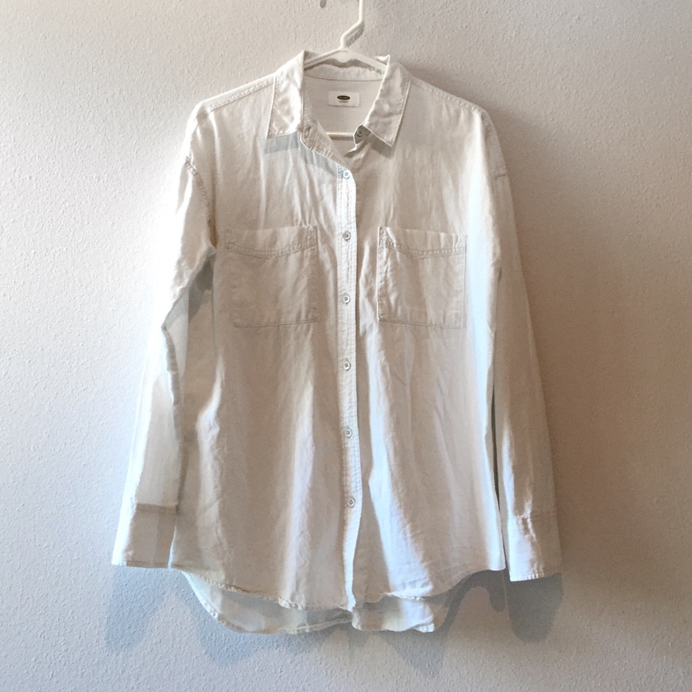 Washed Vintage Chambray Shirt Button Down