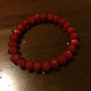 Red elastic bracelet
