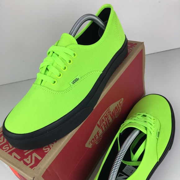 Vans Shoes - Vans Authentic low neon green black new in box
