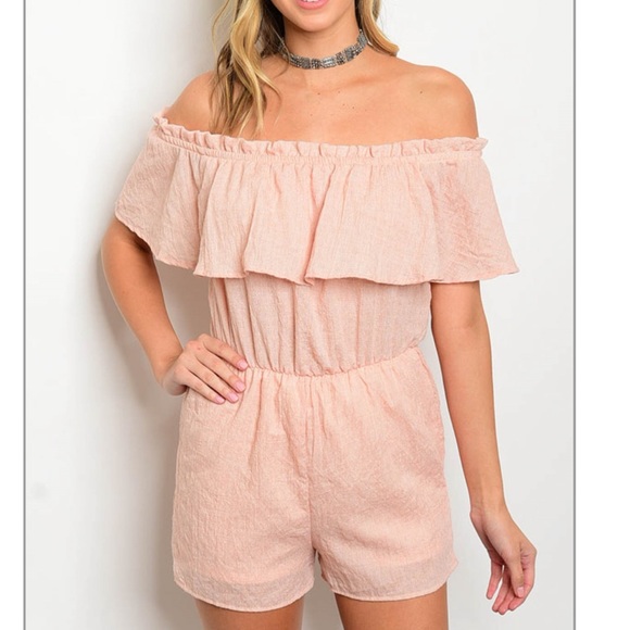 Peach Ruffle romper! - Picture 3 of 7