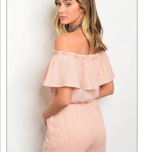 Peach Ruffle romper!