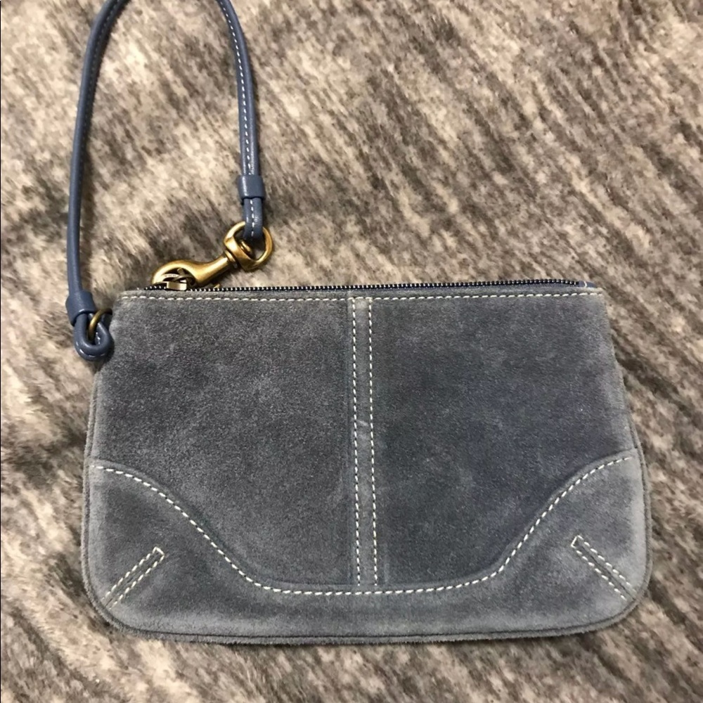Coach suede wristlet