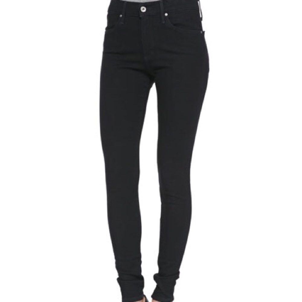 AG high-rise black jeans