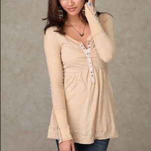 Free People Disco Top Floral Embroidered Cuff