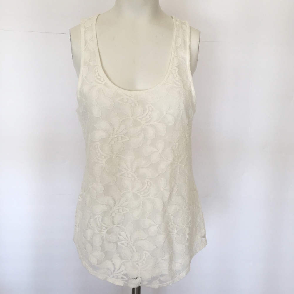 White Colored Sleeveless Blouse Sz S