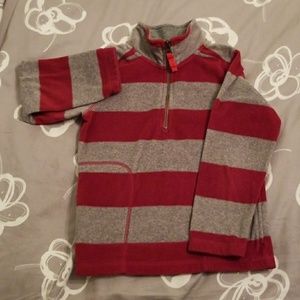 Boys Stripped Mid Zip Pull Over