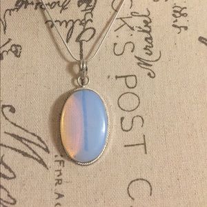 Opalescent Pendant with Chain! New!