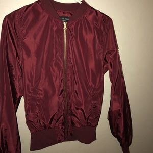 Maroon Bomber Jacket