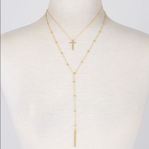Cross and ball drop chain