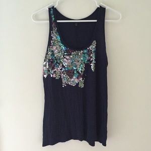 Sequin Racerback Tank Top
