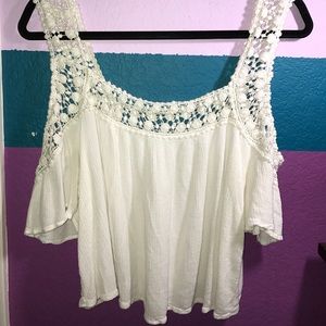 American rag white off shoulder top