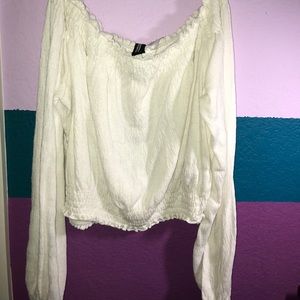 H&M white off shoulder top