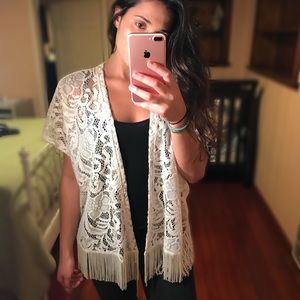 BEIGEY LACE KIMONO