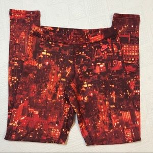 Nike leggings size xtra small city lights pattern