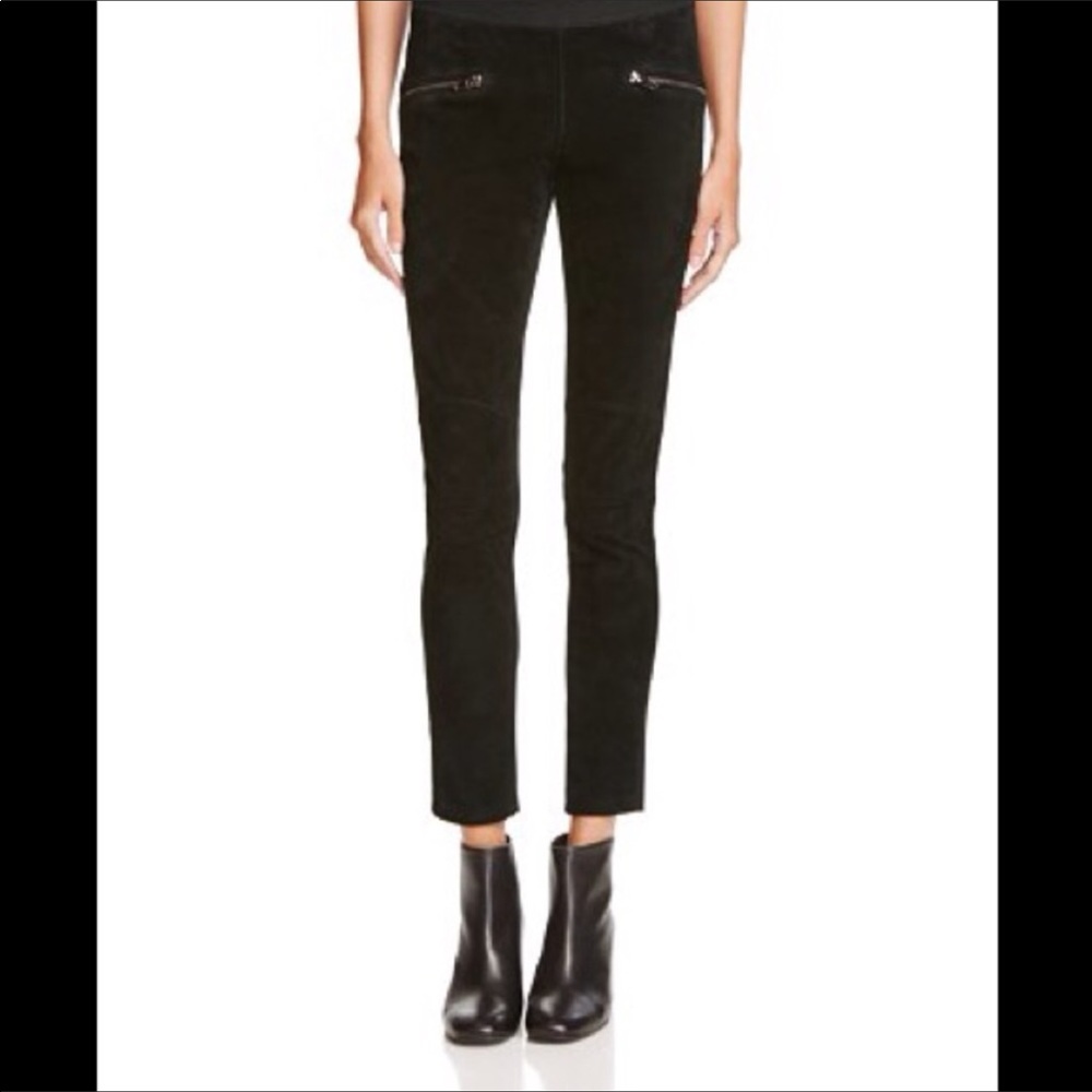 NWT Blank NYC real suede pants black sz 26