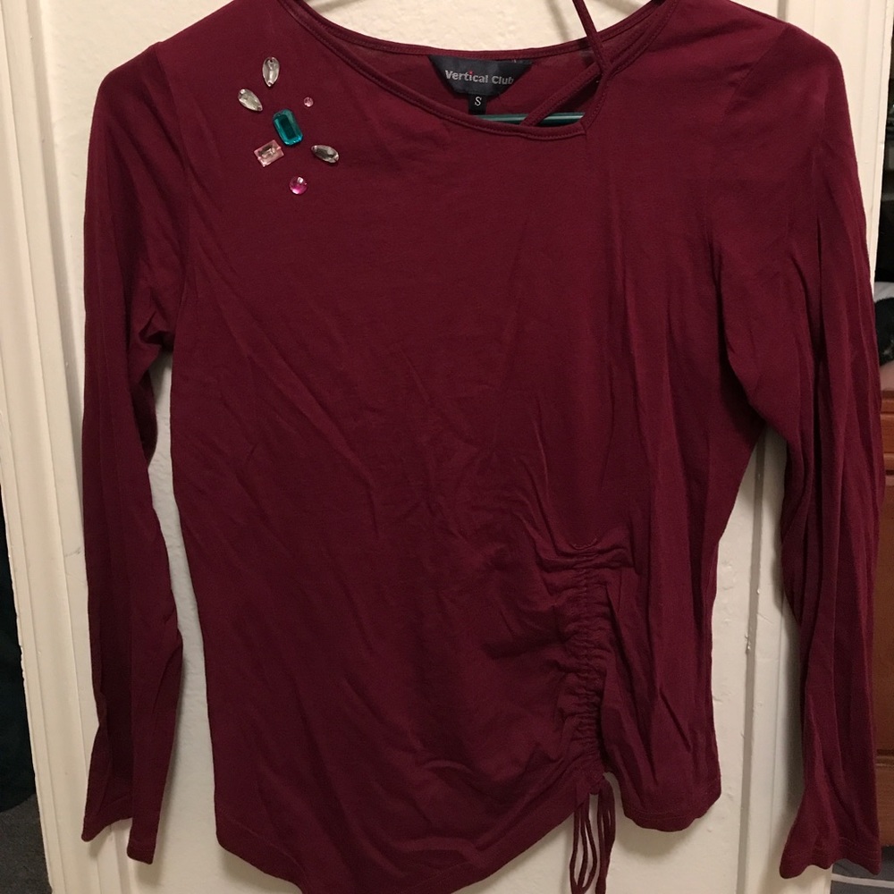 Maroon jeweled top