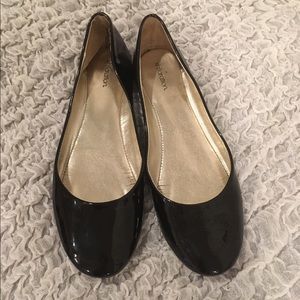 Black patent flats