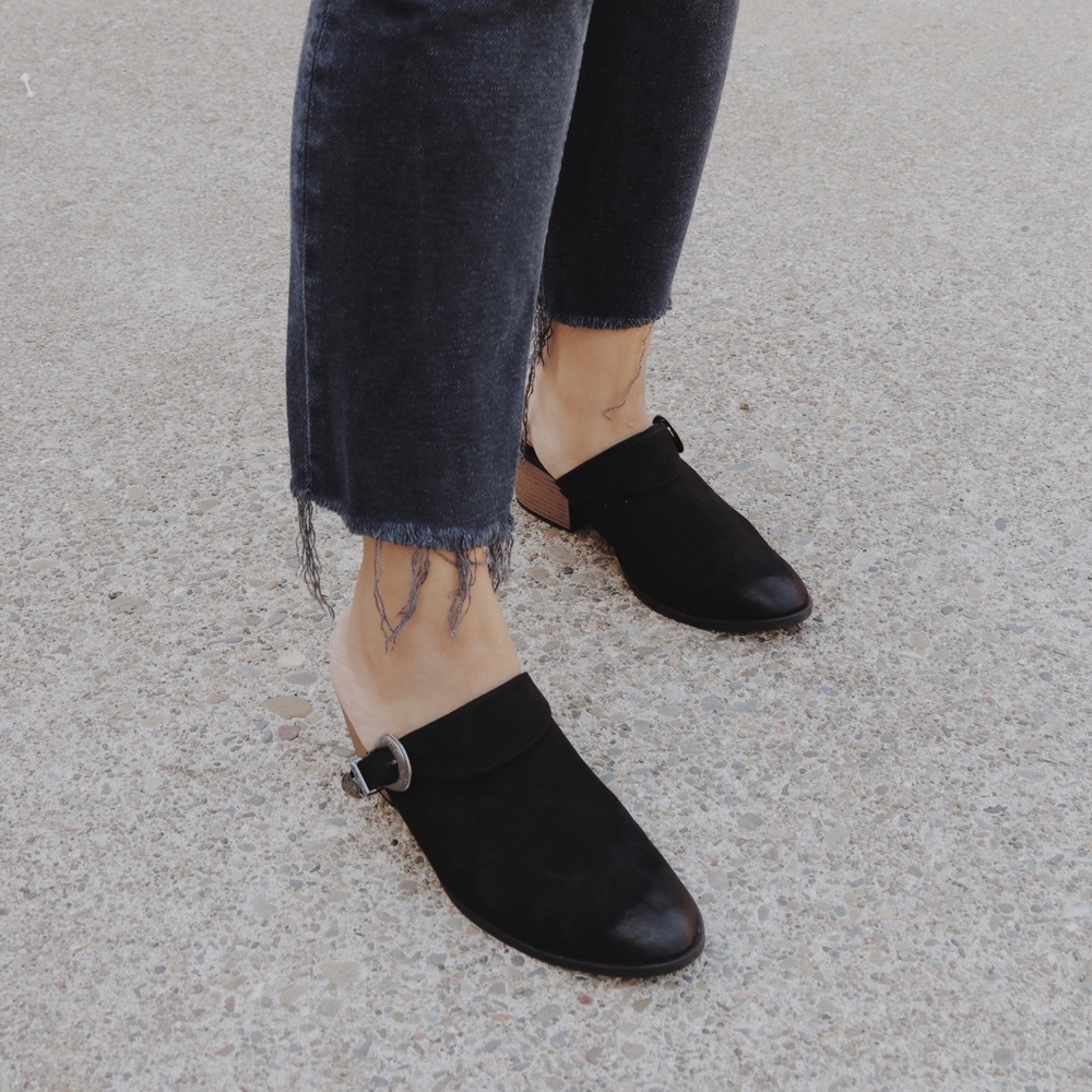 Black suede mules - Picture 4 of 5