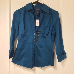 NWT Banana Republic teal blouse