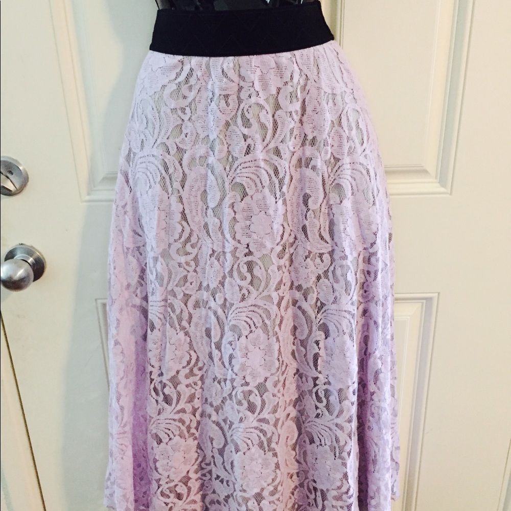 Lularoe Lilac lace skirt